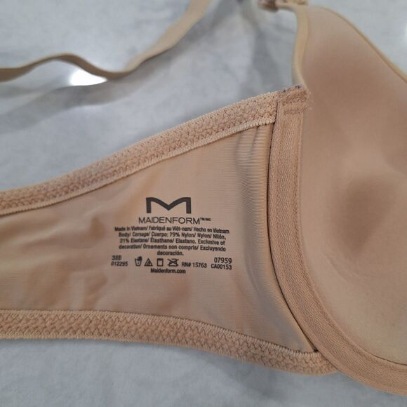Maidenform 38B Beige Seamless T-Shirt Bra – Very Good Condition - Picture 3 of 5
